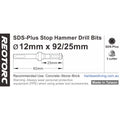 2-in-1 SDS Plus Stop Hammer 3 Cut Drill Bits
