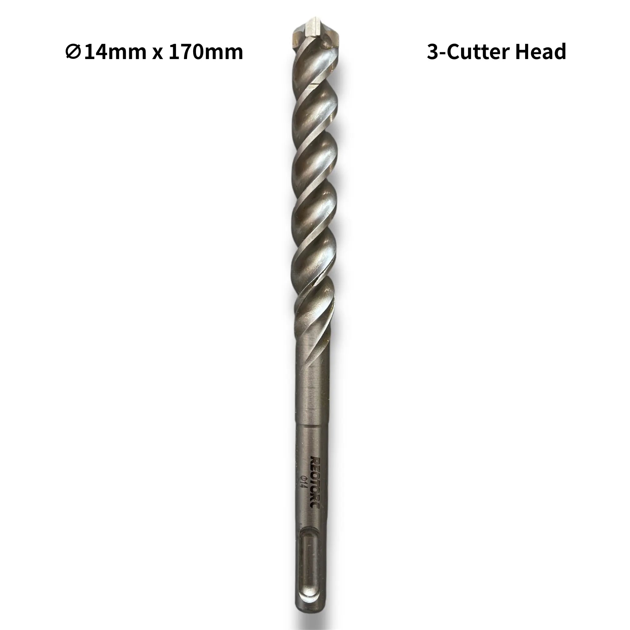 14mm 3-Cutter Head SDS-Plus Hammer Drill Bits