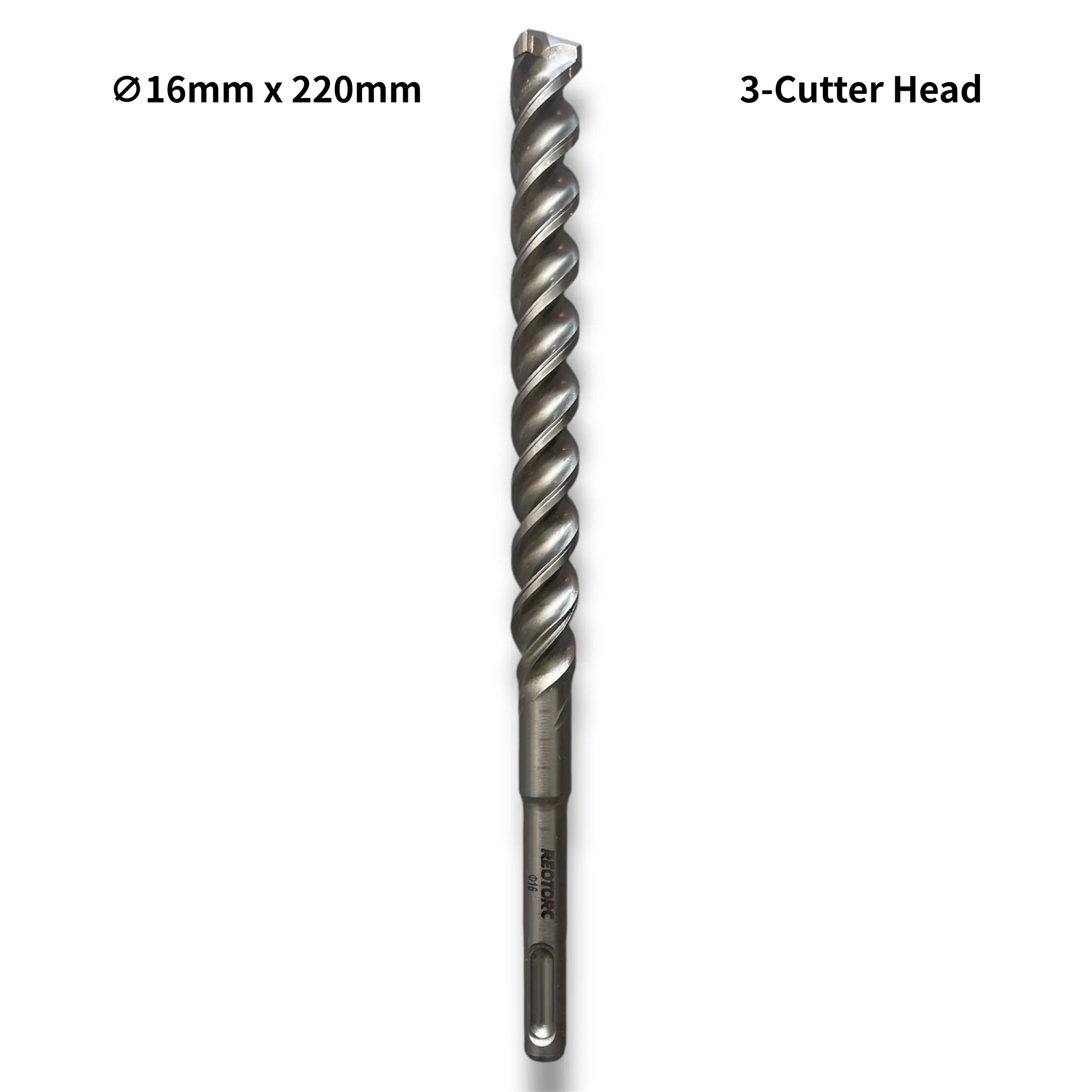 16mm 3-Cutter Head SDS-Plus Hammer Drill Bits