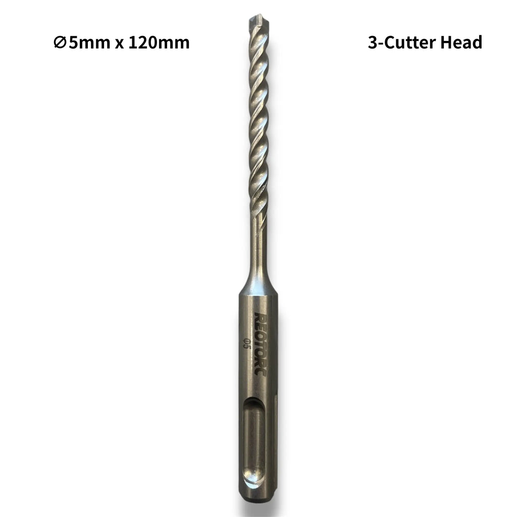 5mm 3-Cutter Head SDS-Plus Hammer Drill Bits