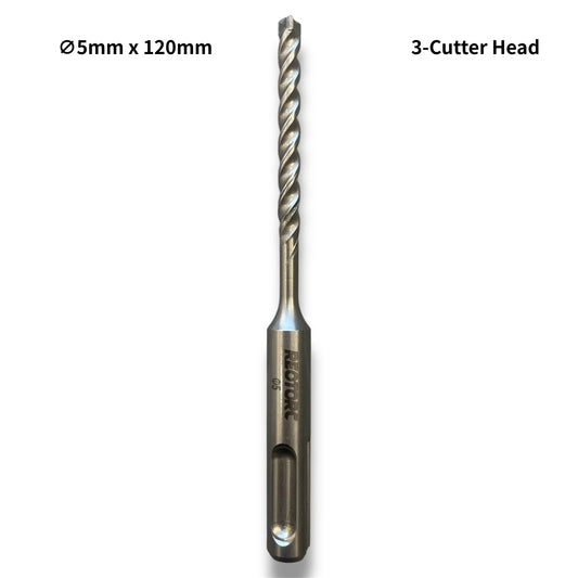 5mm 3-Cutter Head SDS-Plus Hammer Drill Bits