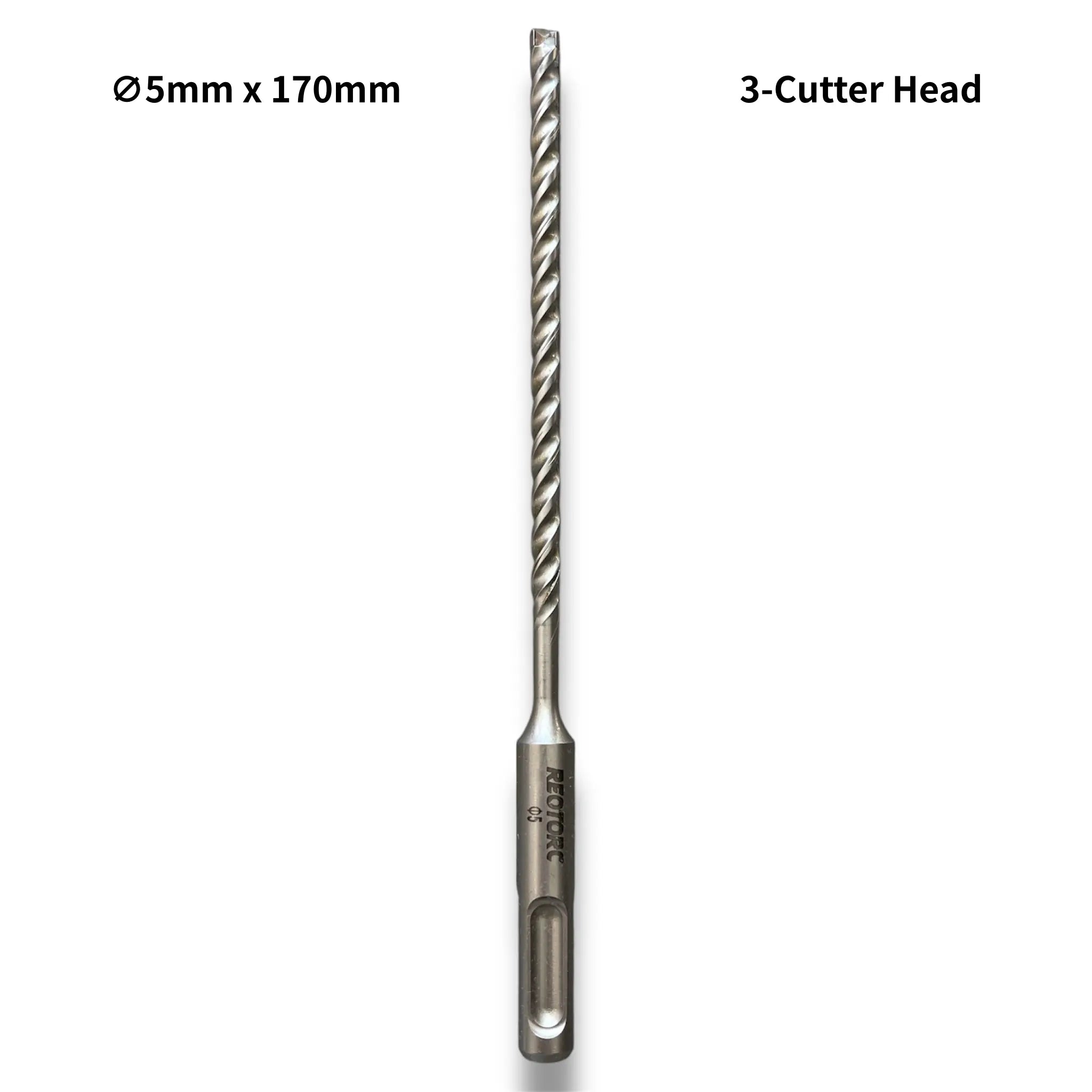5mm 3-Cutter Head SDS-Plus Hammer Drill Bits