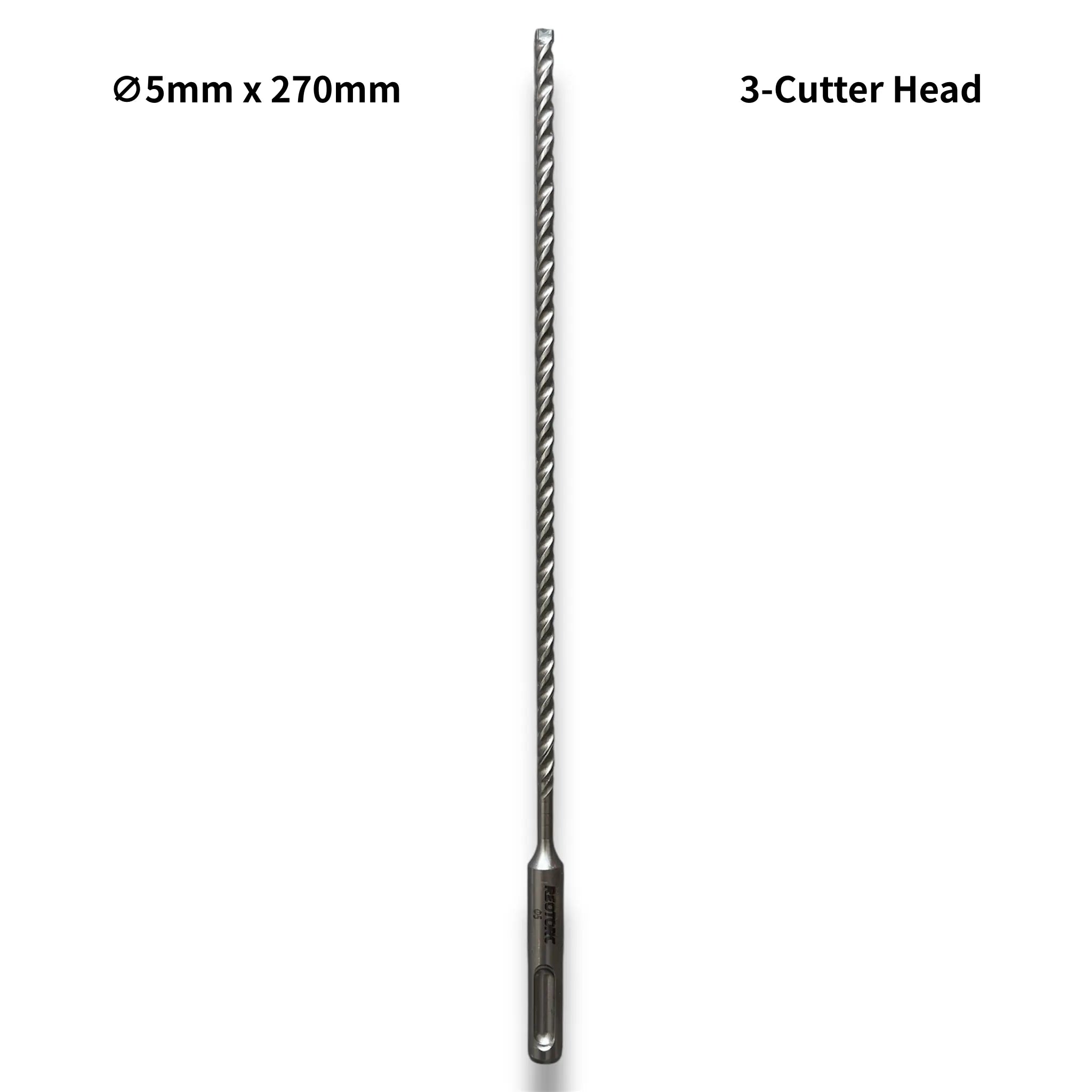 5mm 3-Cutter Head SDS-Plus Hammer Drill Bits