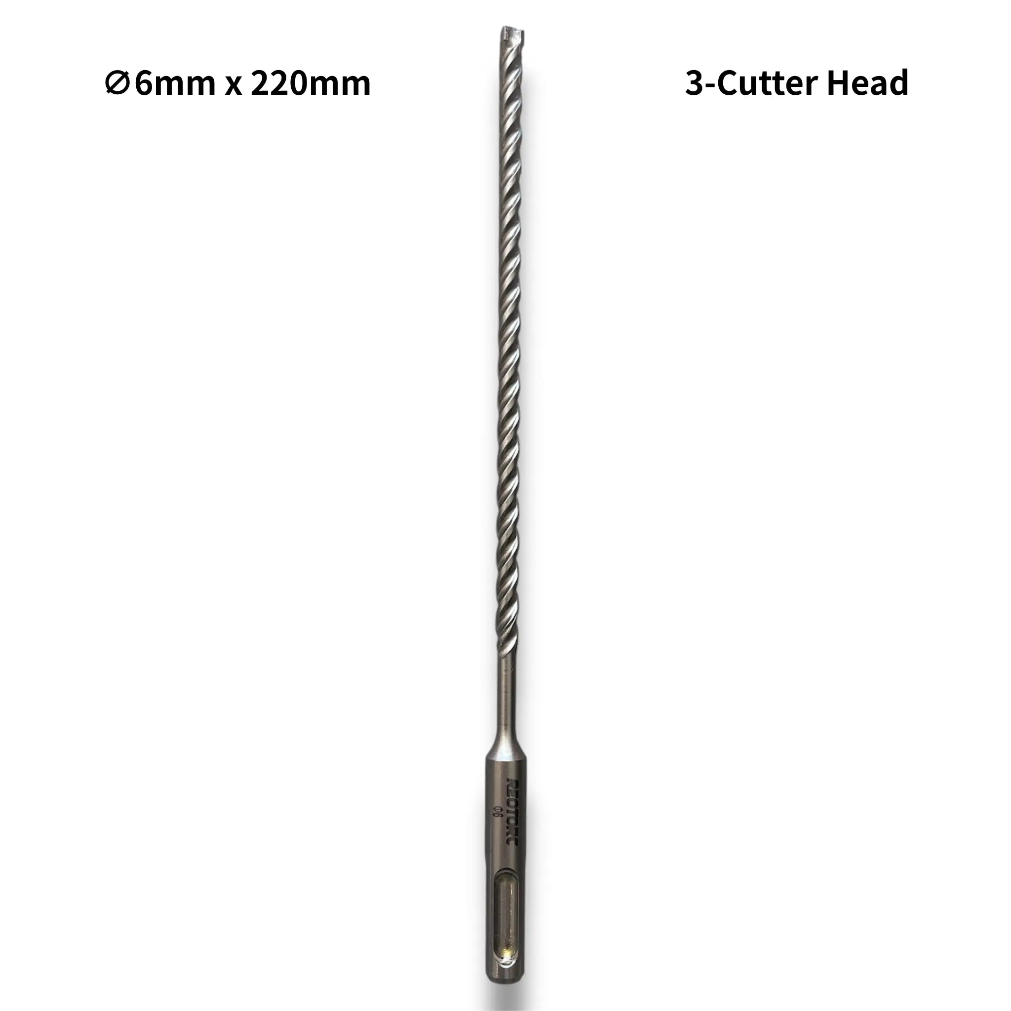 6mm 3-Cutter Head SDS-Plus Hammer Drill Bits