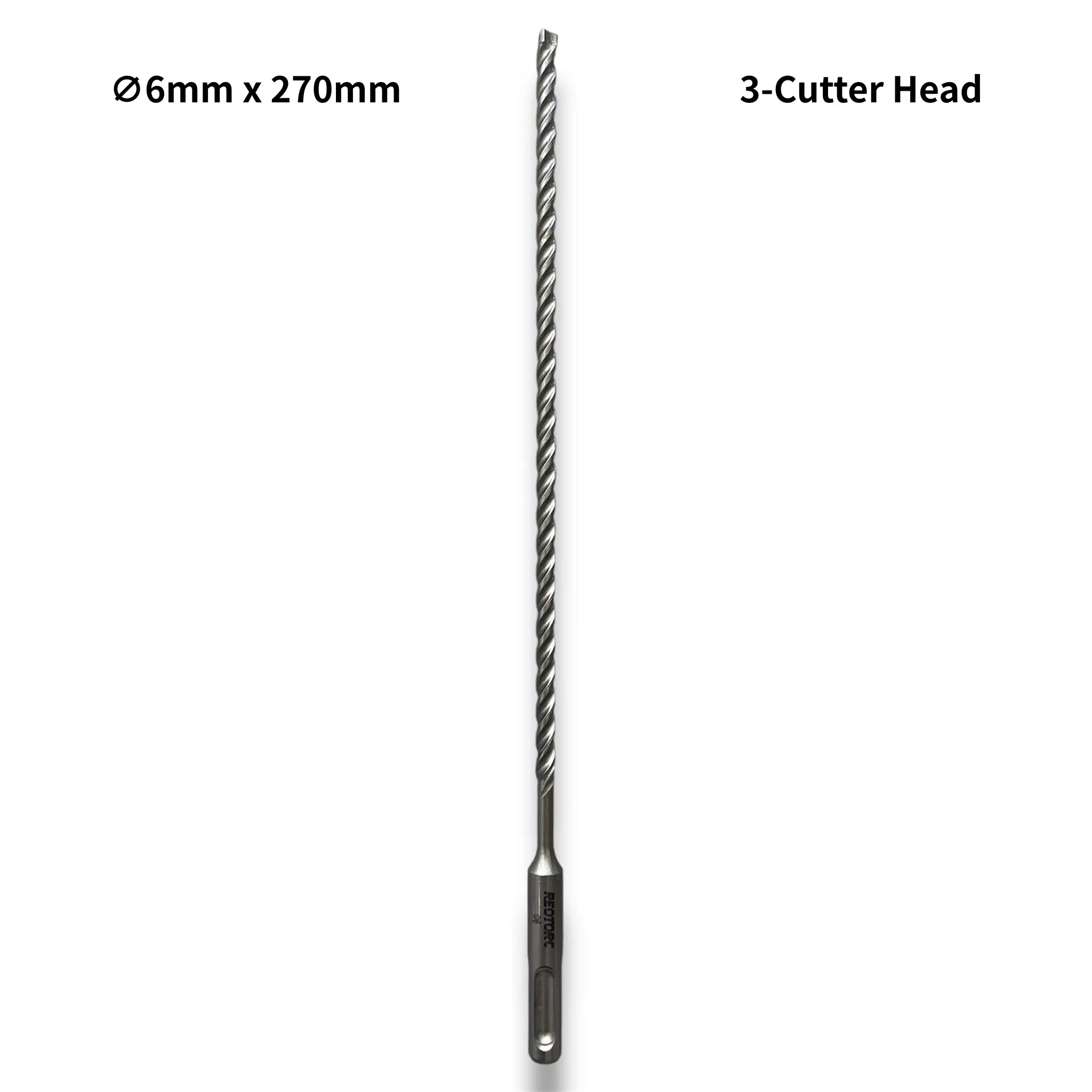 6mm 3-Cutter Head SDS-Plus Hammer Drill Bits