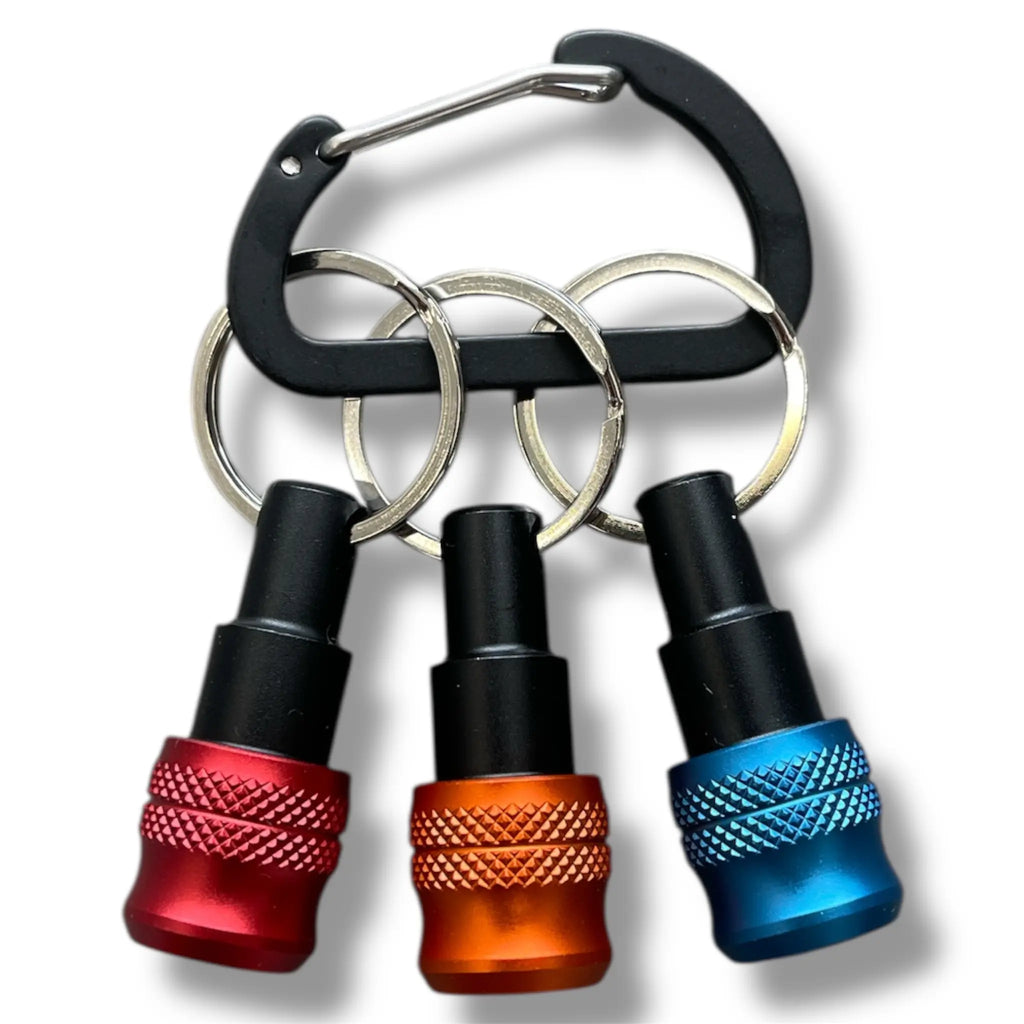 3PCE One Touch Keychain Bit Holders