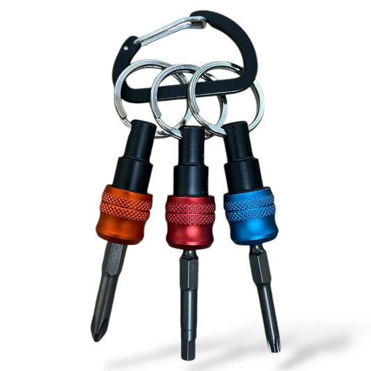 3 Pec One Touch Bit Holders With Mixed Impact Screwdriver Bits