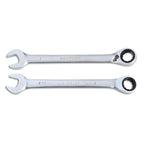 Front and back view of 19mm open end with reversible ratchet spanner