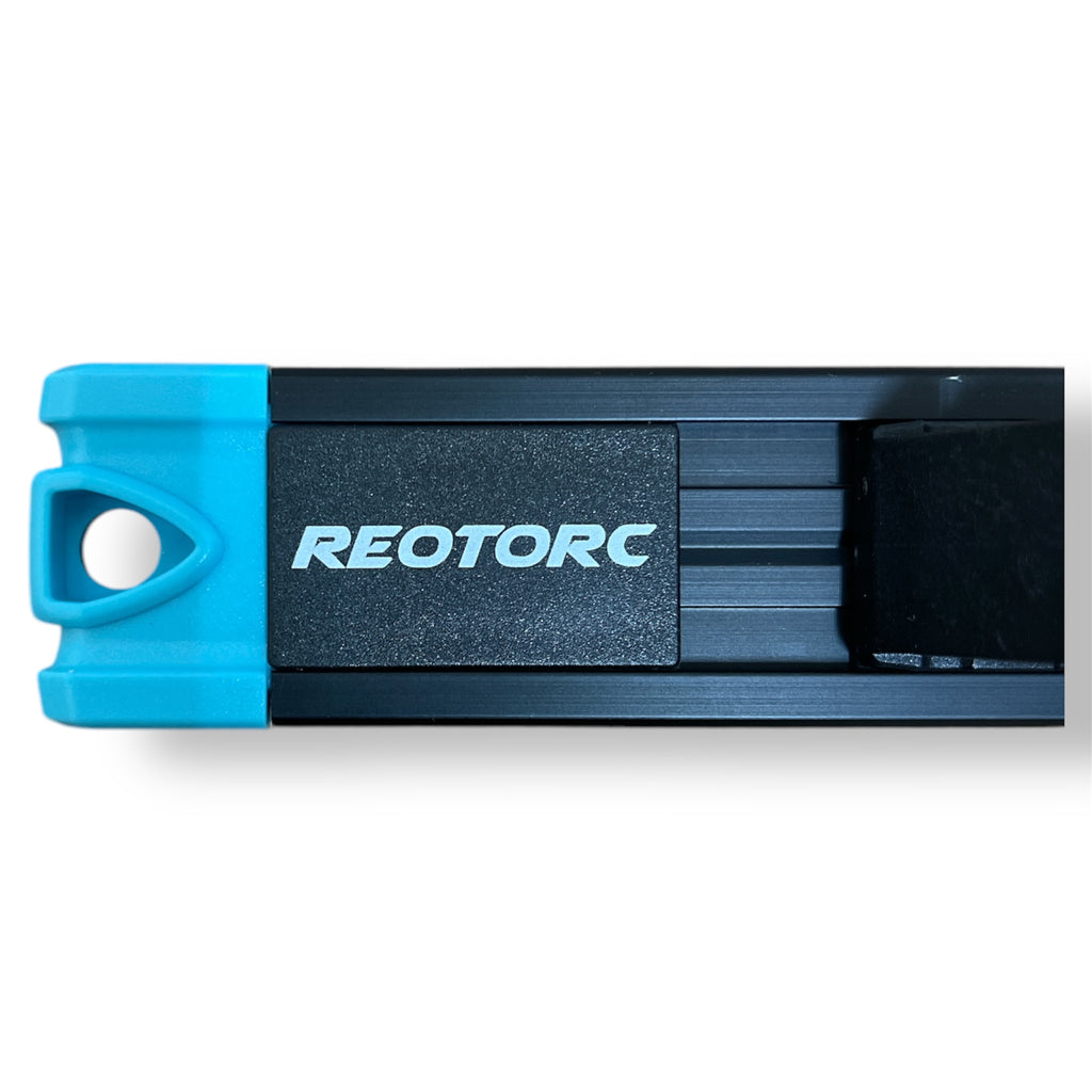 Close up of REOTORC logo on magnetic spanner rail