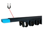 Back view of REOTORC Magnetic Rail showing built in magnets