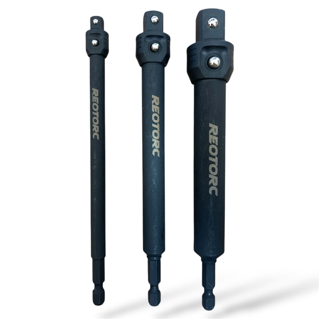 REOTORC 3PCE 150mm Power Shank Locking Square Drive Set