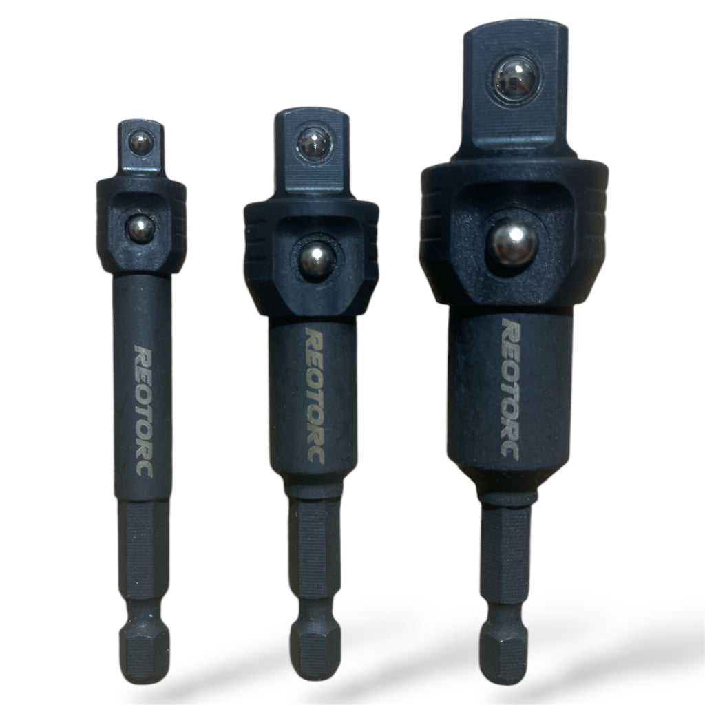 REOTORC 3PCE 75mm And 85mm Power Shank Locking Square Drive Set