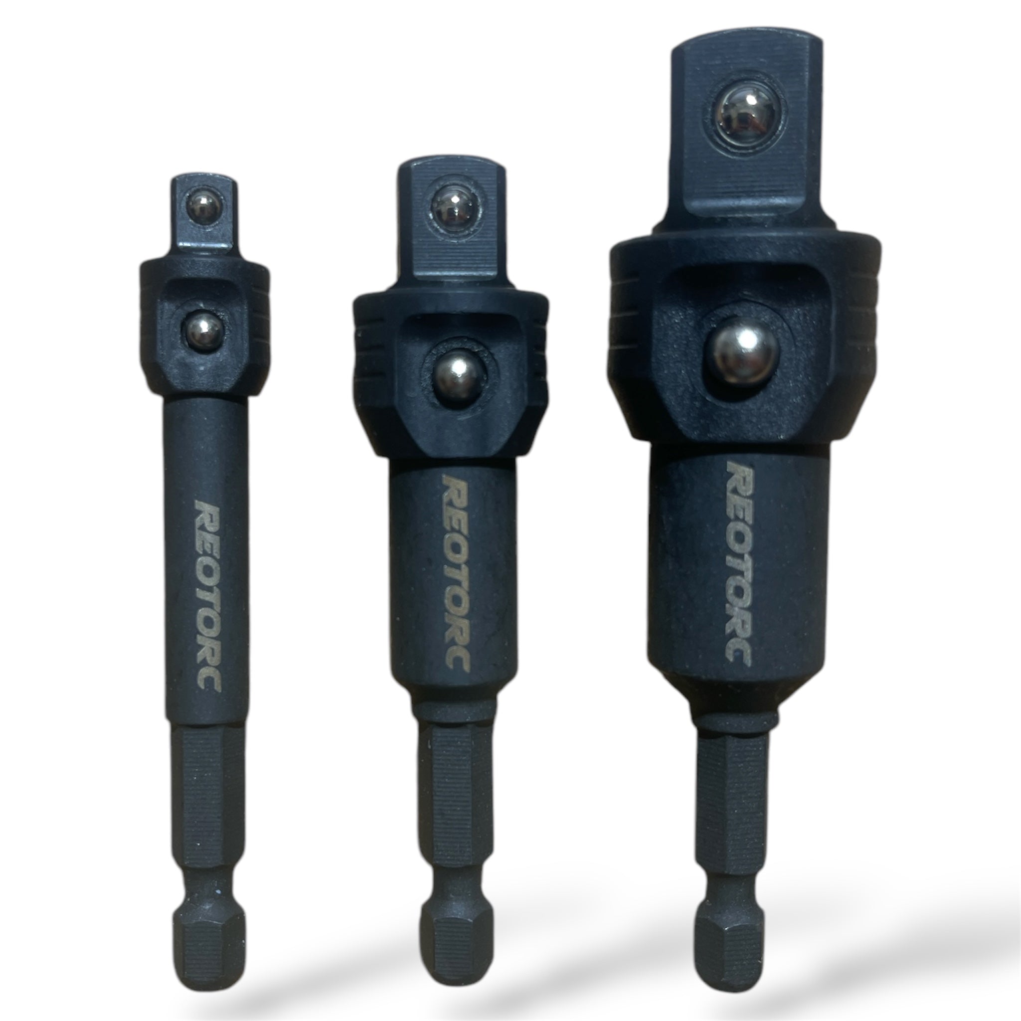 REOTORC 3PCE 75mm And 85mm Power Shank Locking Square Drive Set