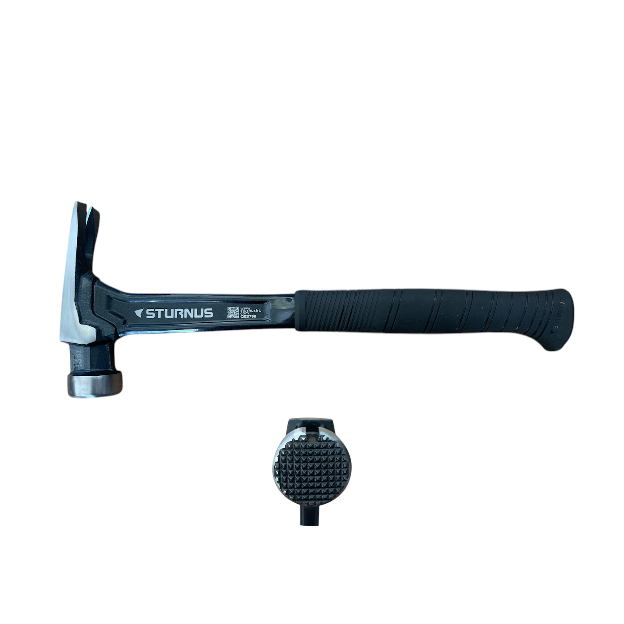 STURNUS short handle hammer in graphite color with milled face