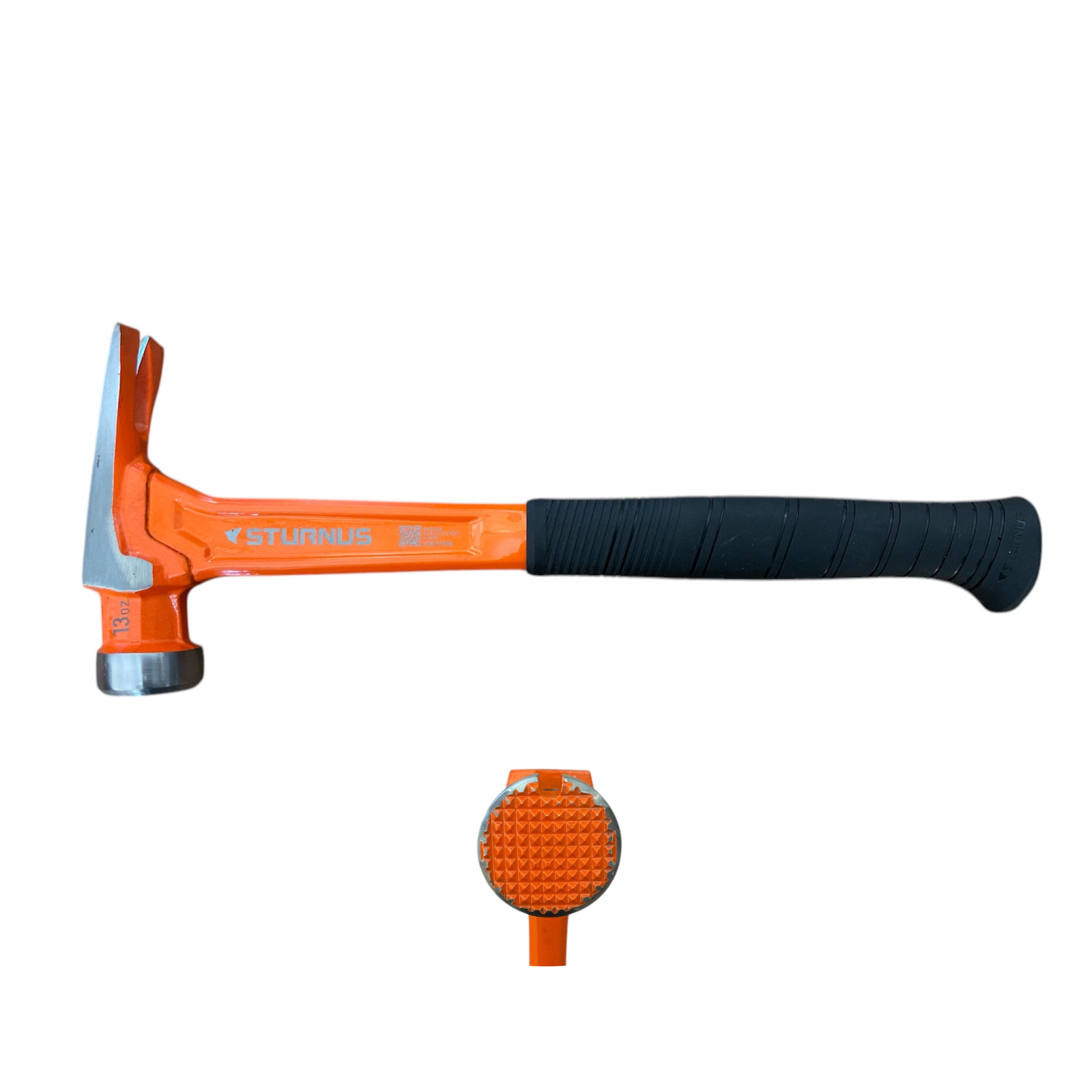 STURNUS short handle hammer in orange color with milled face