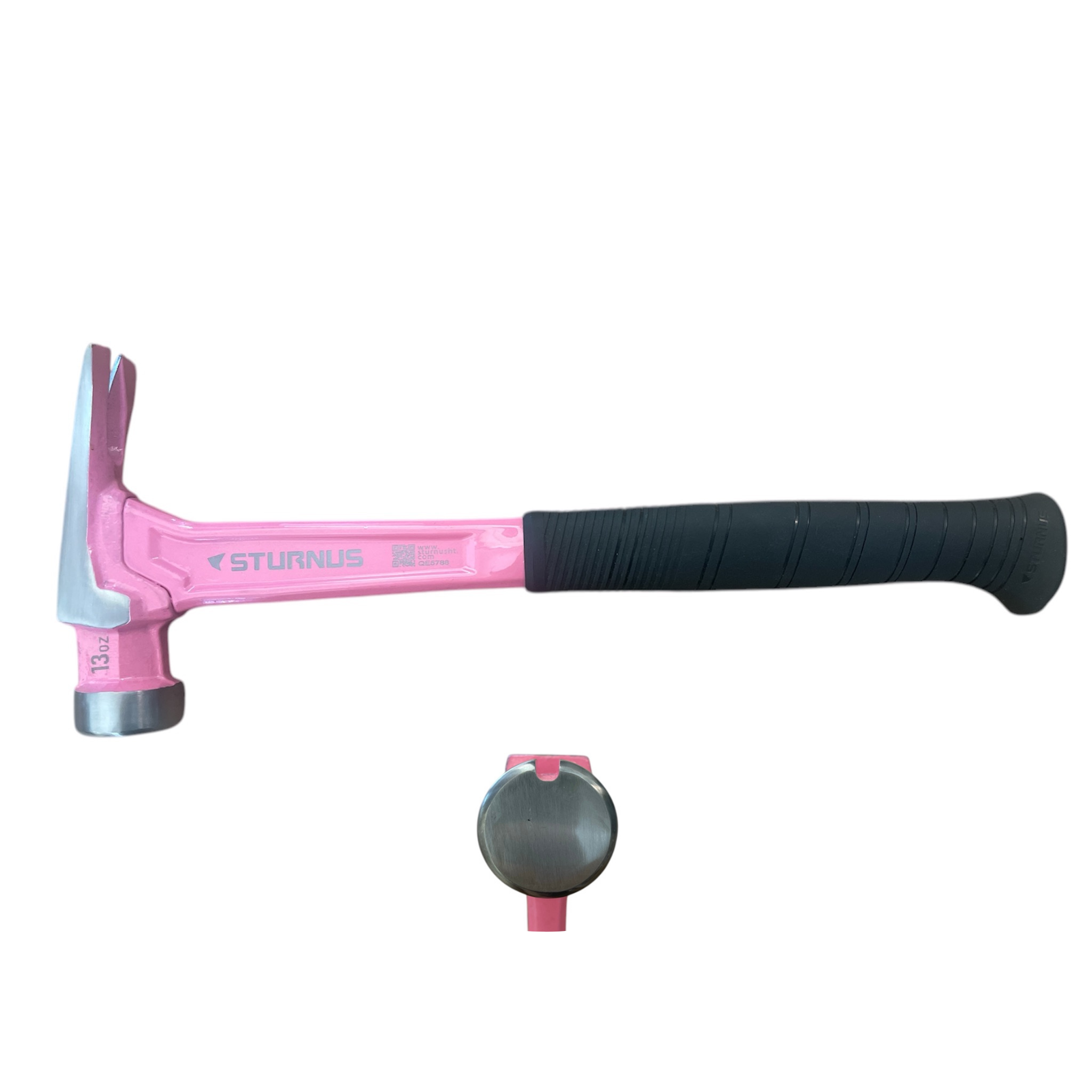 STURNUS short handle hammer in pink color with smooth face