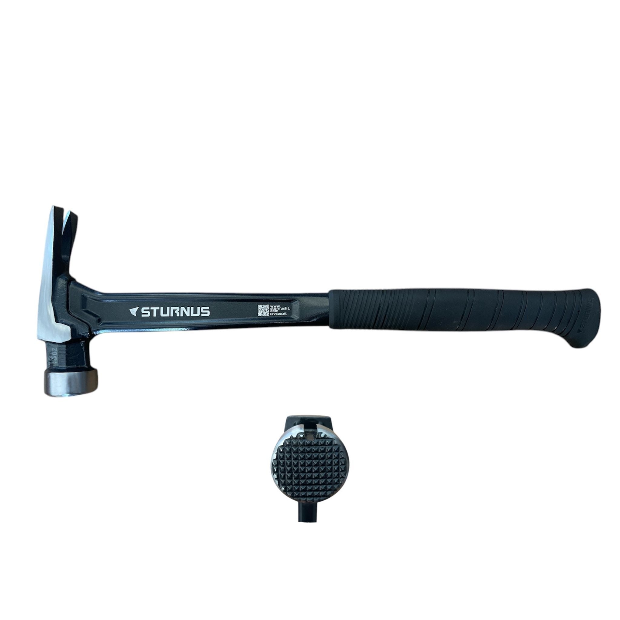 STURNUS long handle hammer in graphite color with milled face