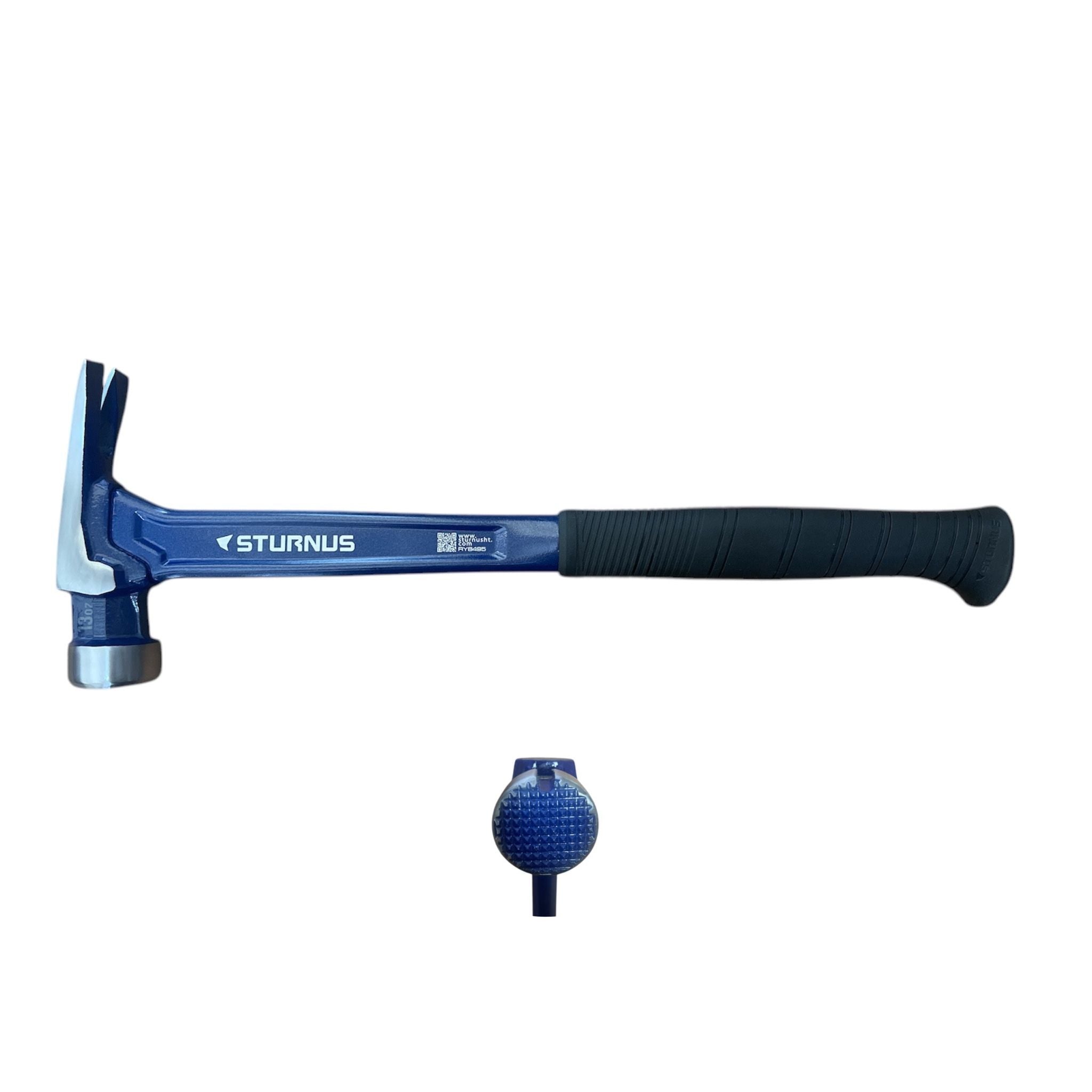STURNUS long handle hammer in deep blue color with milled face