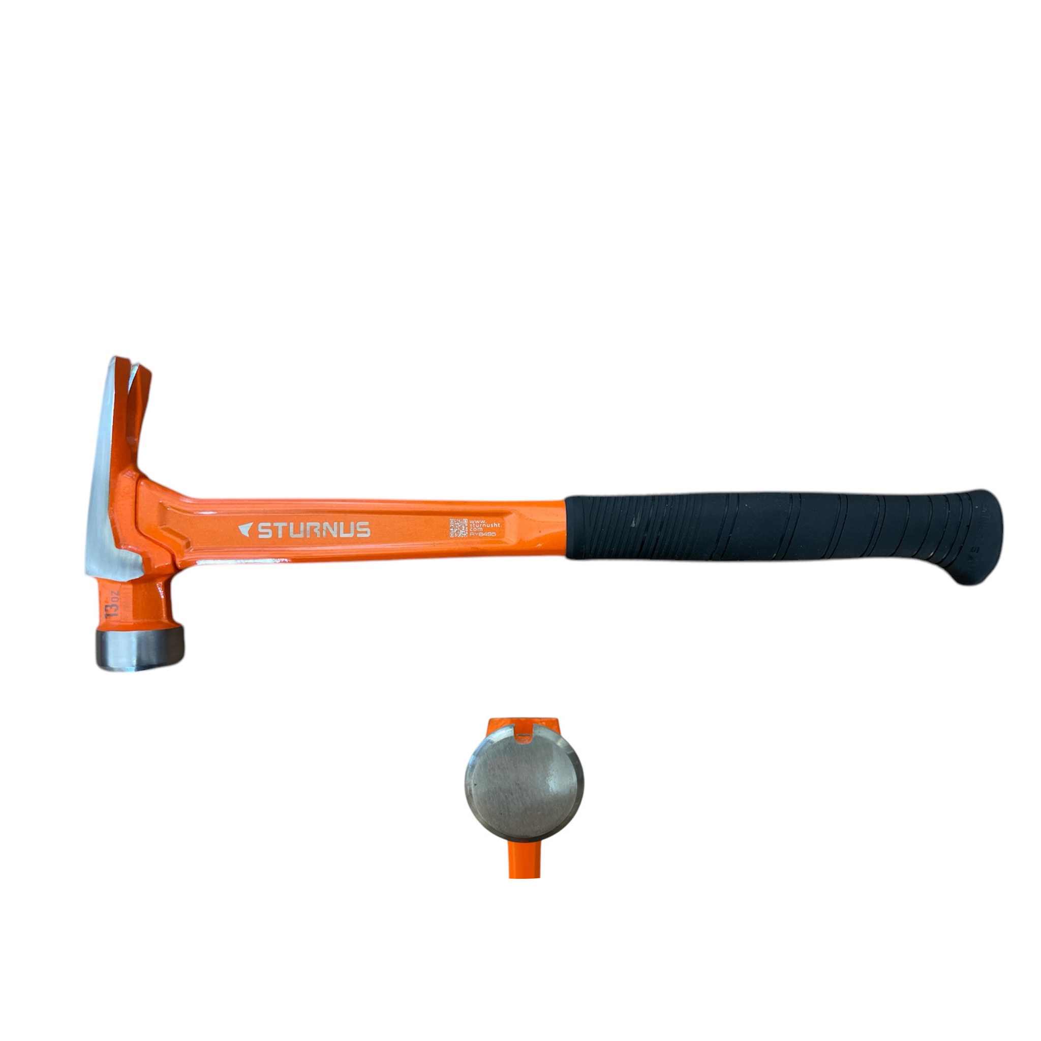 STURNUS long handle hammer in orange color with smooth face