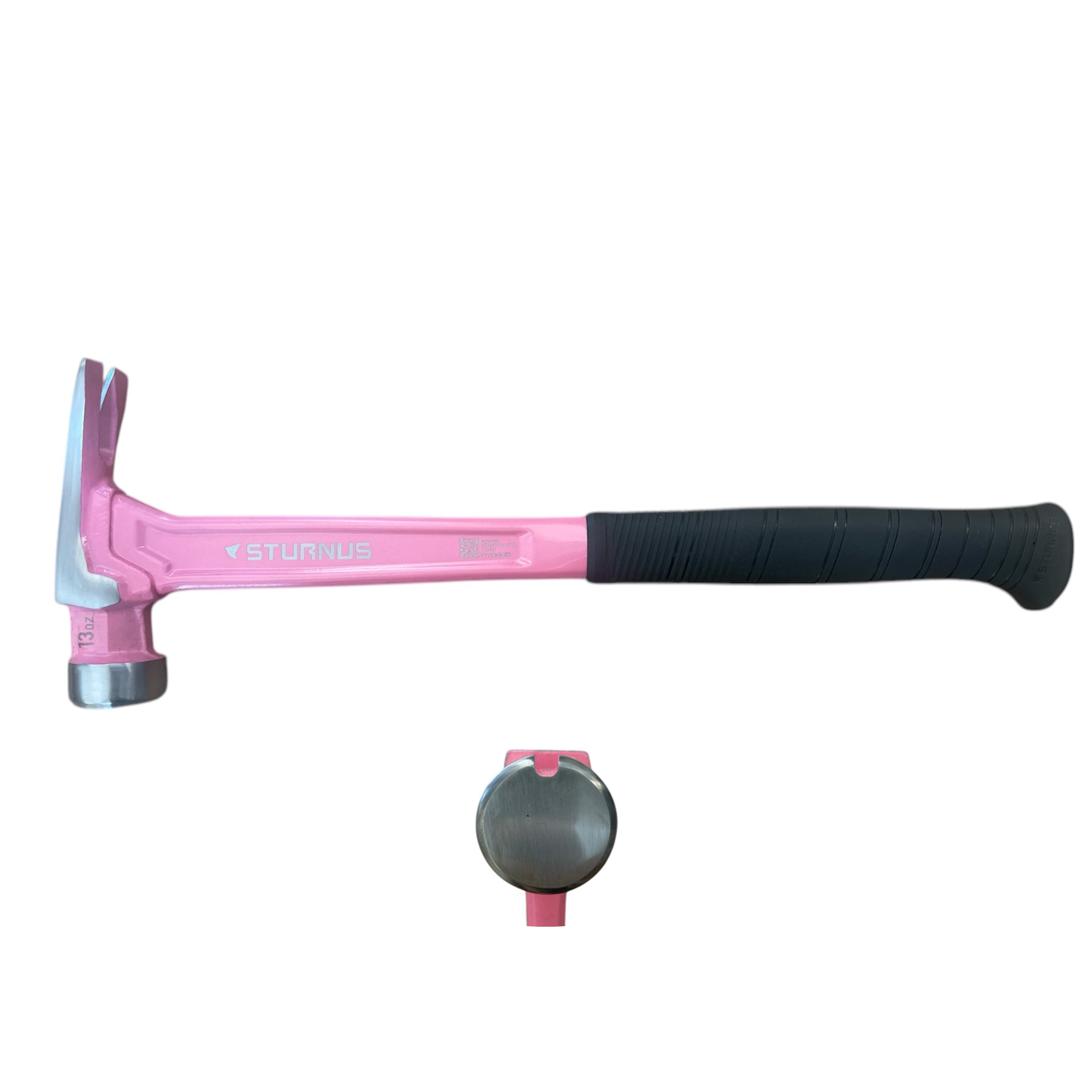 STURNUS long handle hammer in pink color with smooth face