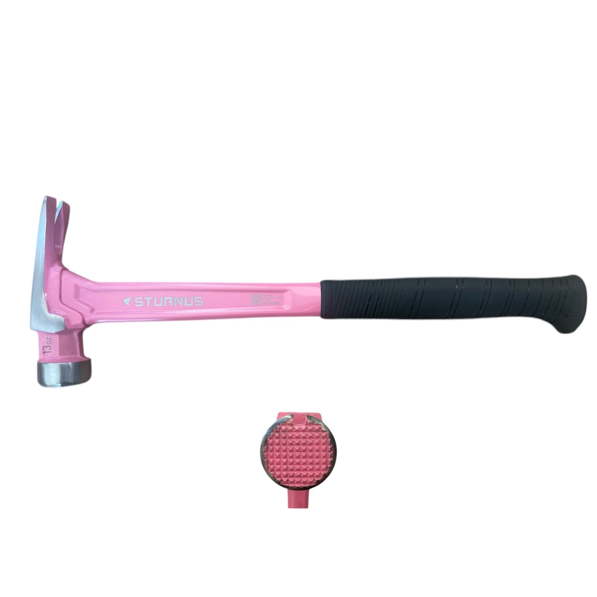 STURNUS long handle hammer in pink color with milled face