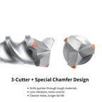 14mm 3-Cutter Head SDS-Plus Hammer Drill Bits